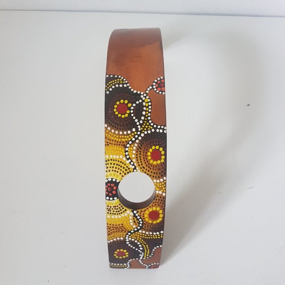 Australia Wood Bottle Holder Souvenir Folk Art Hand Painted - Picture 7 of 13